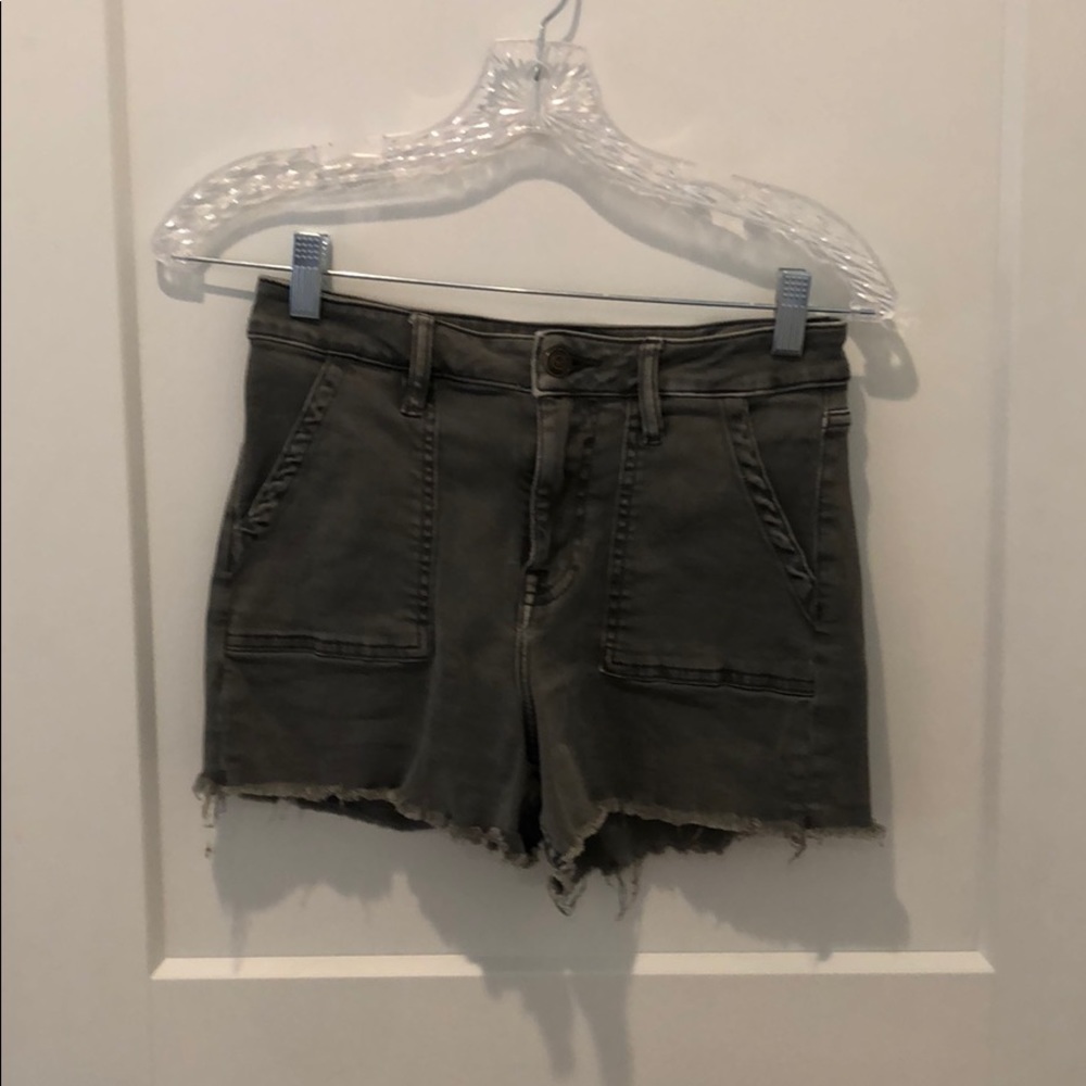 Dark gray jean shorts